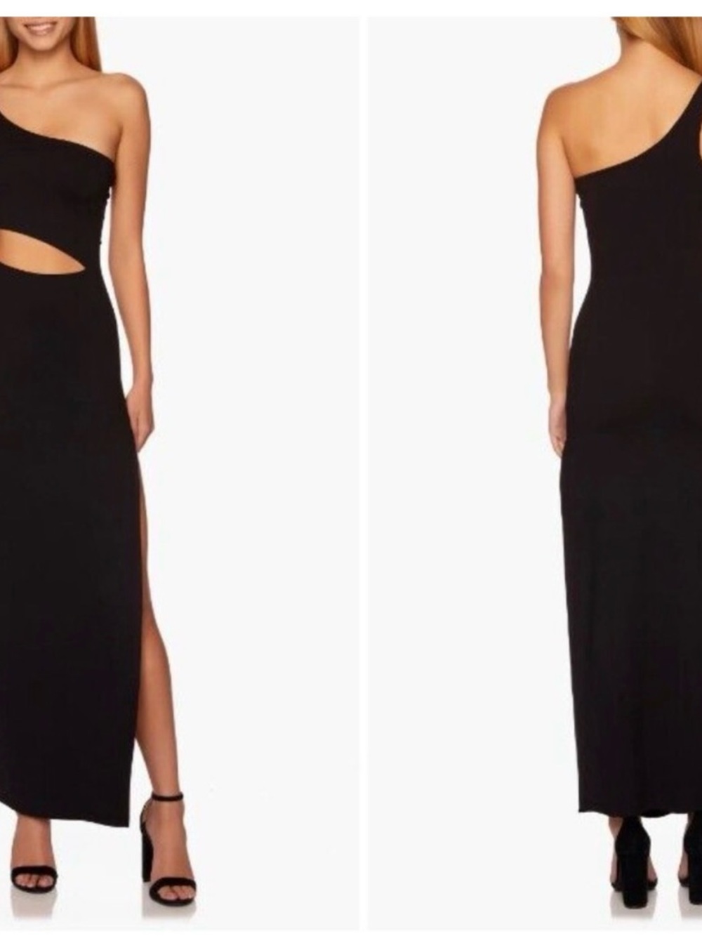 NWT Susana Monaco One Shoulder Black Cutout Dress